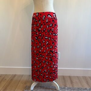 ASOS Red Leopard Skirt